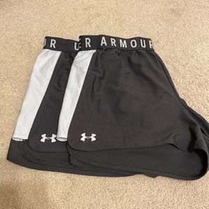 2 EUC Grey Under Armour 3” Running Shorts
